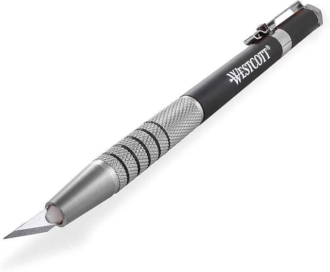 Westcott 16963 Pen-Style Retractable CarboTitanium Bonded Hobby Knife by Westcott