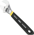 deli 8" Adjustable Wrench Heavy-Duty Chrome - Anti-Slip Grip, Smooth-Jaw, Cr-V Steel, Wide Opening for Plumbing & DIY