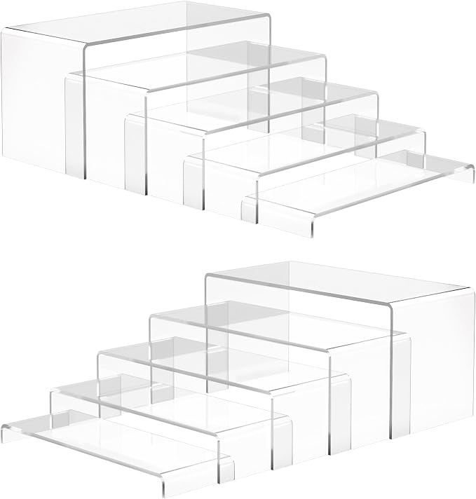 ANDGOO 10 Pack Large Acrylic Display Stands, 2 Set Perfume Stand Organizer by ANDGOO
