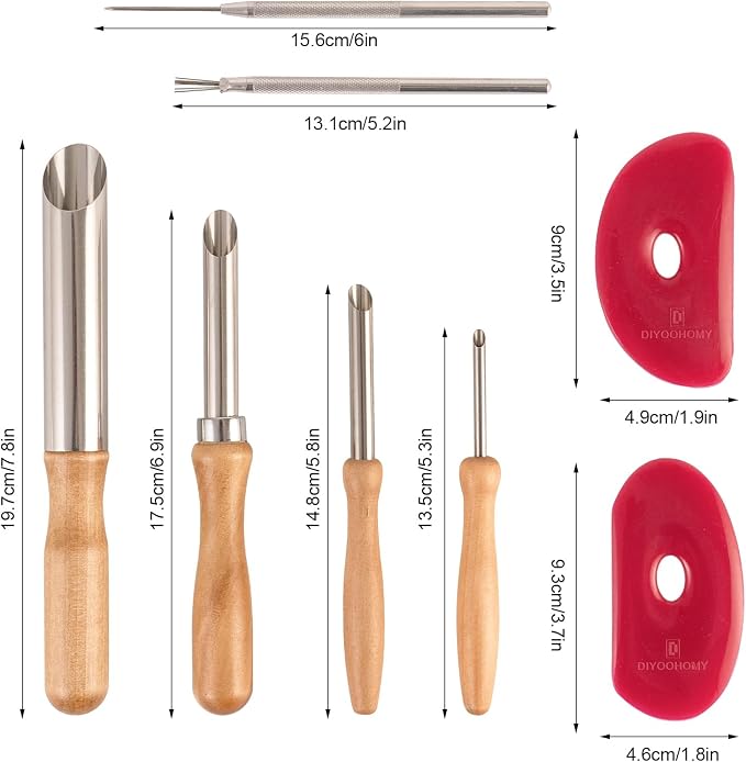 DIYOOHOMY Pottery Carving Tools Set, Clay Sculpting Tools - Image 6