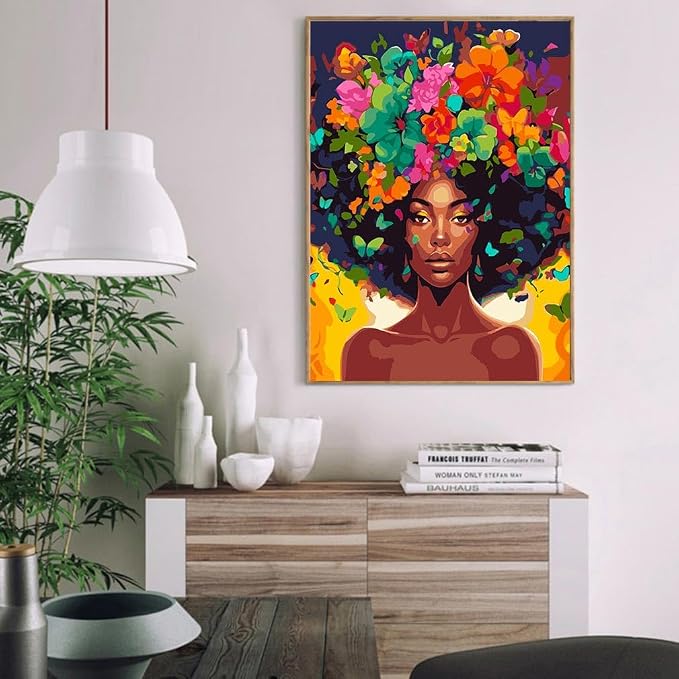Clendo DIY African Woman Paint by Numbers - Image 4