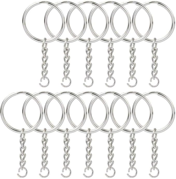 100 Pcs NANSSY 1 Inch/25mm Split Keyrings by NANSSY