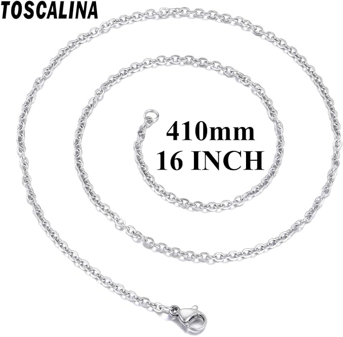 30 Pack 16 Inch Necklace Chain Stainless Steel Link Cable Chain Necklace - Image 3