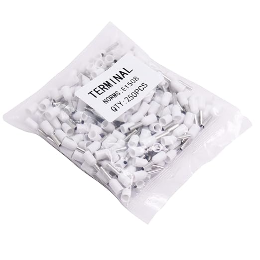 Fidioto AWG16 Wire Ferrules Terminals, 250pcs AWG16 Terminal Connector Wire Insulated Cord Pin Ends Terminals for Electric, Industrial, Chemical Industry, Power Control System, etc.