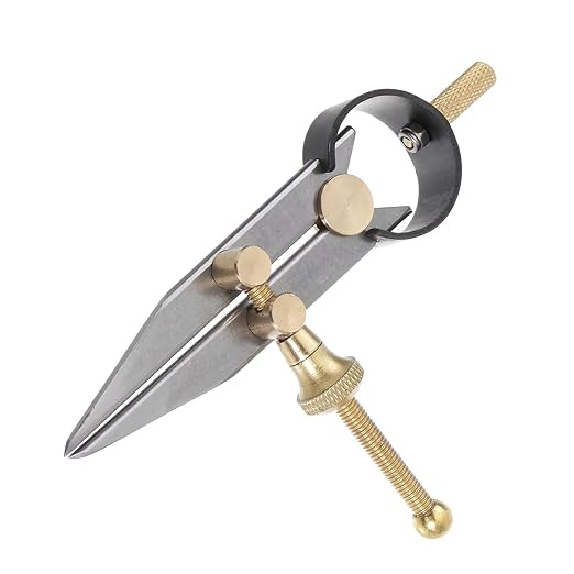 Spring Joint Caliper - [3 Inch] Carbon Steel Spring Divider Caliper with Brass Fulcrum for Metalworking Drawing Use, Flat Leg