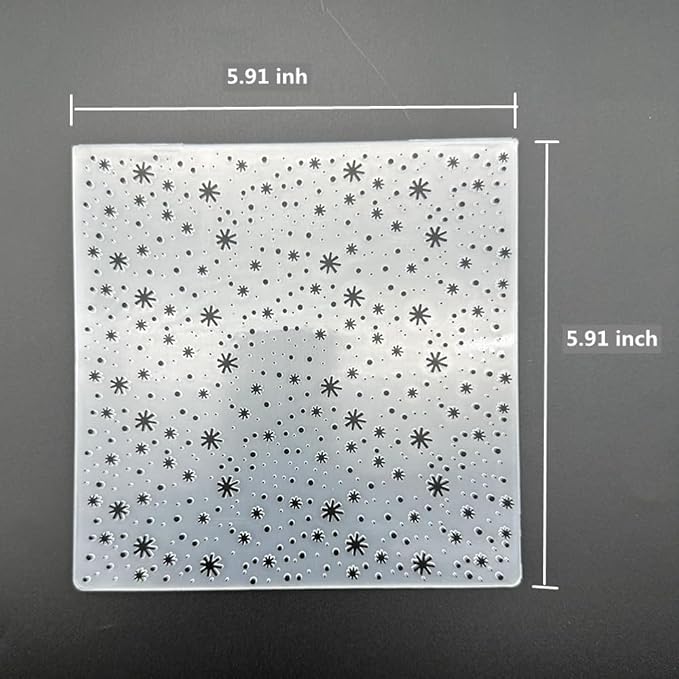 3D Plastic Embossing Folder Template Christmas Snowflakes Falling Texture - Image 3