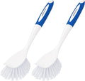 Amazer Dish Brush with Handle, 2 Pack Kitchen Scrub Brushes with Built-in by Amazer