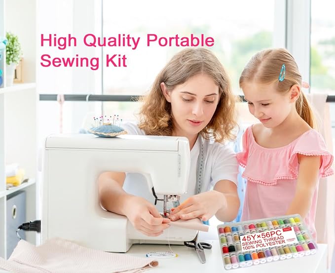 56 rainbowColor Set of Handy Polyester Sewing Threads - Image 7