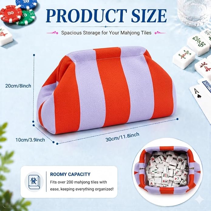 Mahjong Tile Bag Woven Clutch Purses - Image 4
