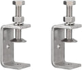 2 Pack 304 Stainless Steel C Clamps with 55mm/2.17" Stable Wide Jaw Opening Tiger Clamp for Woodworking Welding Construction Household Mount