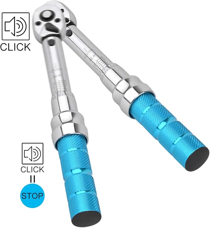 COTOUXKER Bike Torque Wrench Set, 1/4 Inch Drive Torque Wrench 2 to 14 Nm Bicycle Tool Kit for MTB Mountain Road Bikes with Allen Key, Torx Sockets, Extension Bar