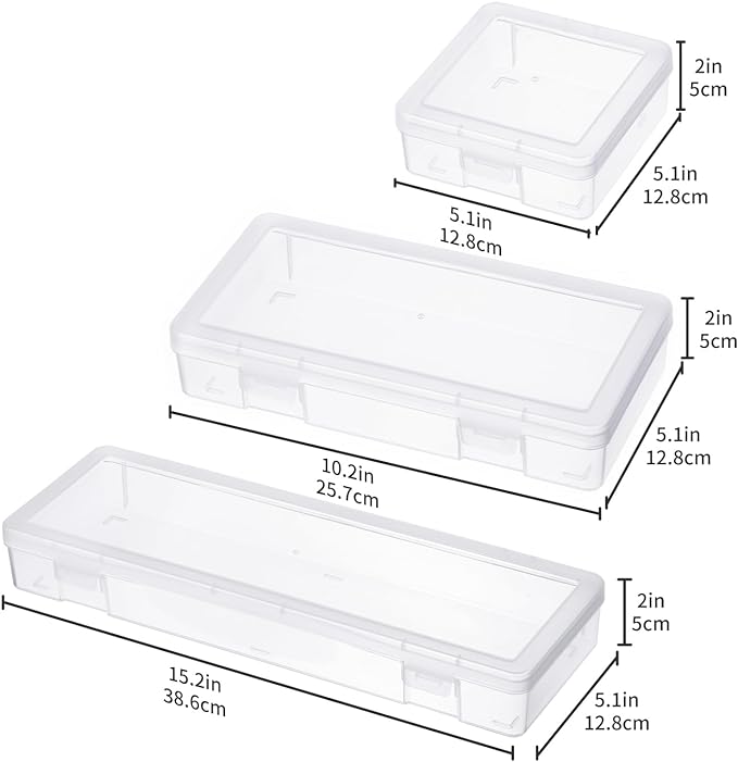 novelinks Clear Pencil Box and Small Plastic Storage Containers - Image 3