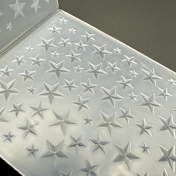 3D Plastic Embossing Folder Template Stereoscopic Stars Texture A6 Size - Image 2