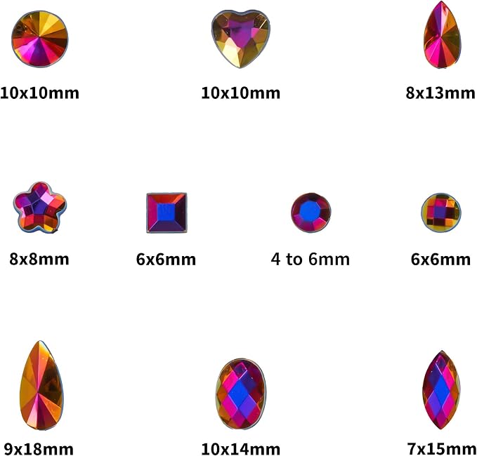 1000 Pcs Crystal AB Colorful Jewels Gems - Image 2
