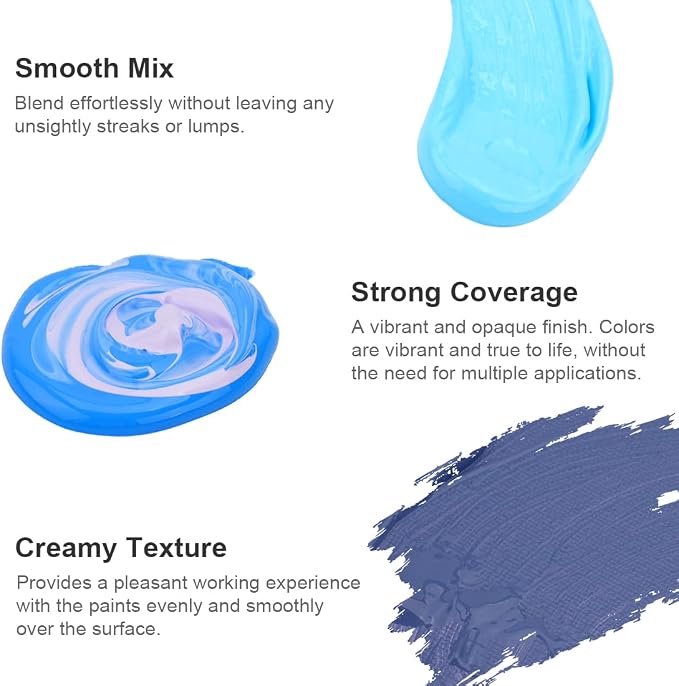 AUREUO Blue Acrylic Paint Set - Image 6