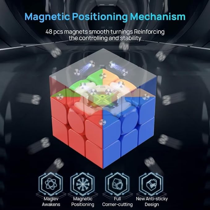 Magnetic 3x3 Speed Cube Stickerless - Image 2