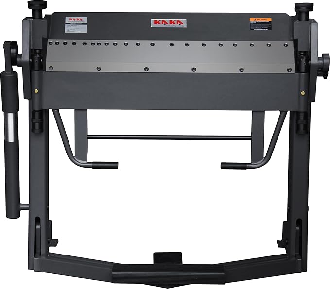 KAKA INDUSTRIAL Pan and Box Brake, 40-Inch Sheet Metal Brake Machine with Fingers, 12-Gauge Mild Steel Capacity Box and Pan Brake with Foot Clamp PBB-4012