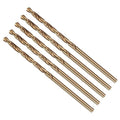 Drill Bit, #35 Cutting Diameter, 4341 HSS Gold Finish 118° Cutting Angle Number Jobber Bits - (Applications: for Drilling Soft Metal Plastic Wood), 5-Pieces