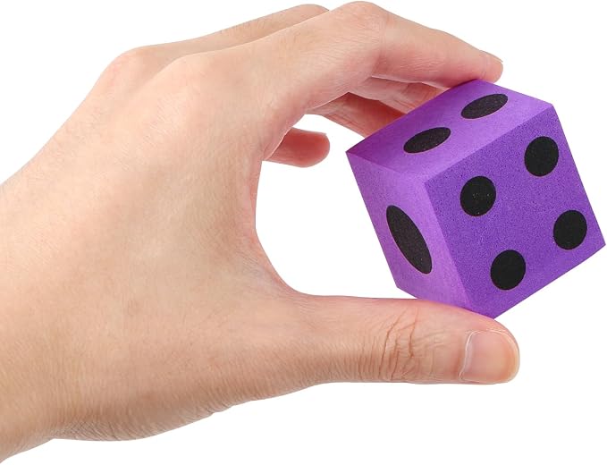 MIDELONG Foam Dice Set, 1.5 Inch Large Assorted Colorful Foam Dice Cubes - Image 6
