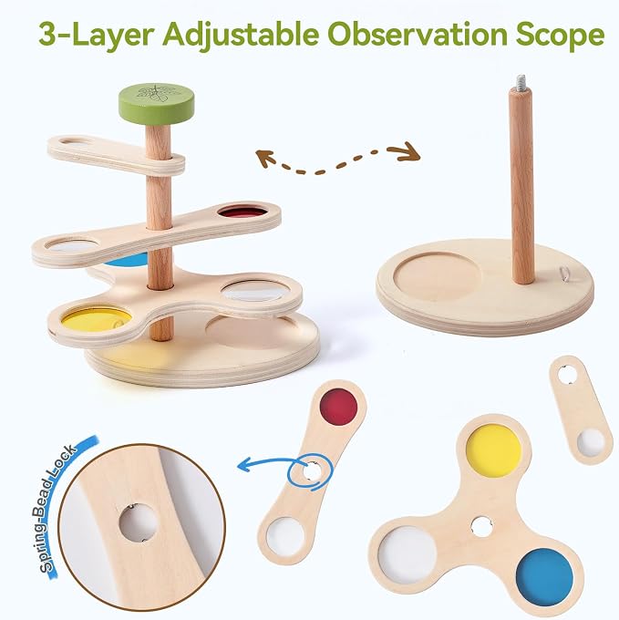 Insect Observation Kit for Kids, Wooden STEM Nature Exploration Science Toy - Image 4