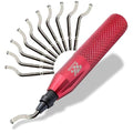 AFA Tooling - Deburring Tool with 11 High Speed Steel Swivel Blades - Works on Metal, Resin, PVC Pipes, Copper, Plastic and 3D Printed Edges - Plumbing & 3D Printing Burr Removal Reamer Tool