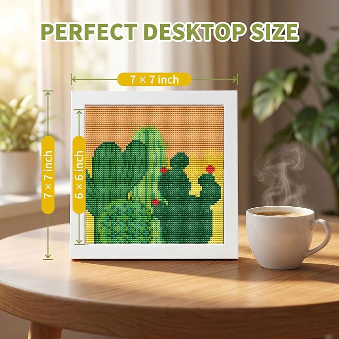 WUSARPLY Cactus Stamped Cross Stitch Kits - Image 3