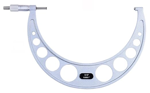 Accusize Industrial Tools 9-10'' Ultra-Precision Carbide Tipped M-Type Outside Micrometer, Resolution 0.0001'', Eg00-0010