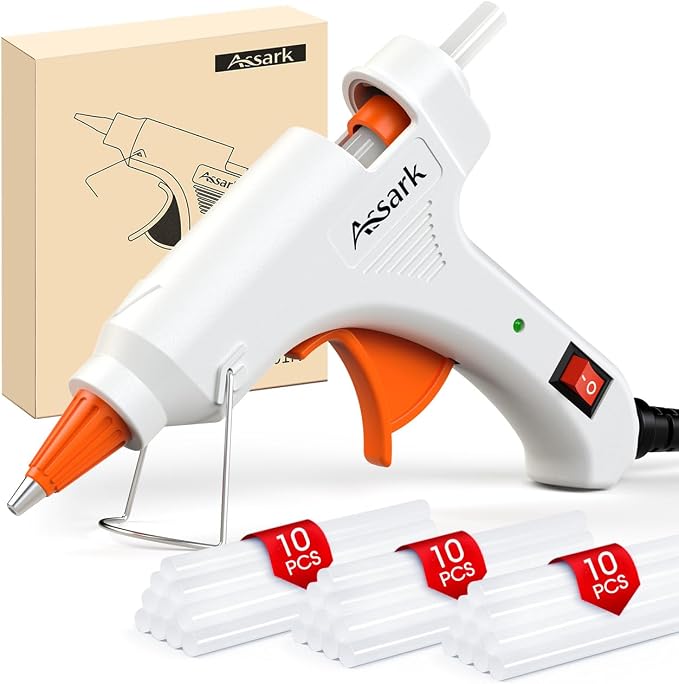 30W Mini Hot Glue Gun Kit with 30 Glue Sticks, Fast Preheating Hot Melt by SimpleEasierSafer