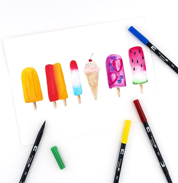 Tombow Dual Brush Marker 10-Piece Set: Primary - Image 10
