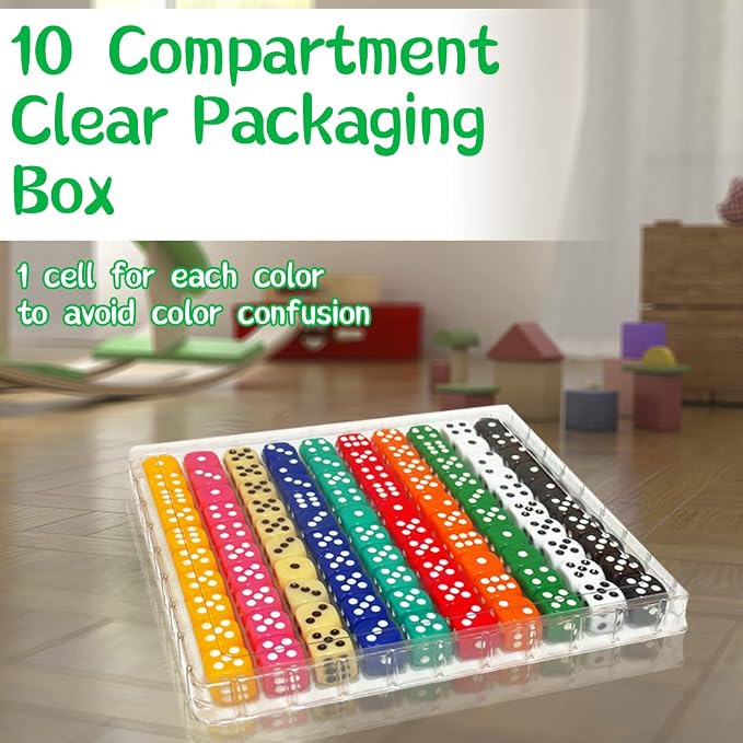 100 Pieces 16MM Dice Set, 6 Sided Colored Dices - Image 5