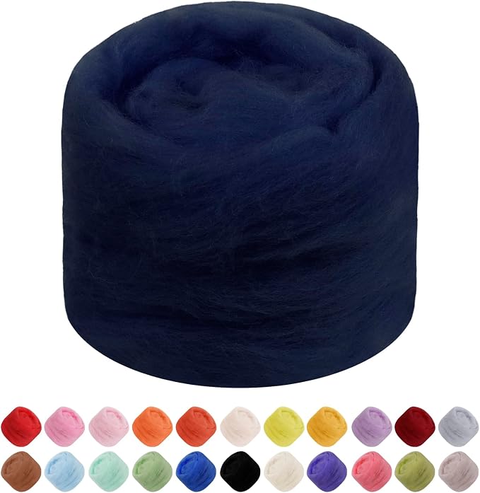 JeogYong Needle Felting Wool, 1.76oz Wool Roving Chunky Wool Yarn, Wet Felting by JeogYong