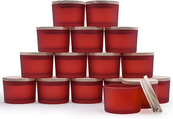 SHOWIN Thick Candle Jars for Making Candles 16 Pcs, 4 OZ Empty Jars by Showin