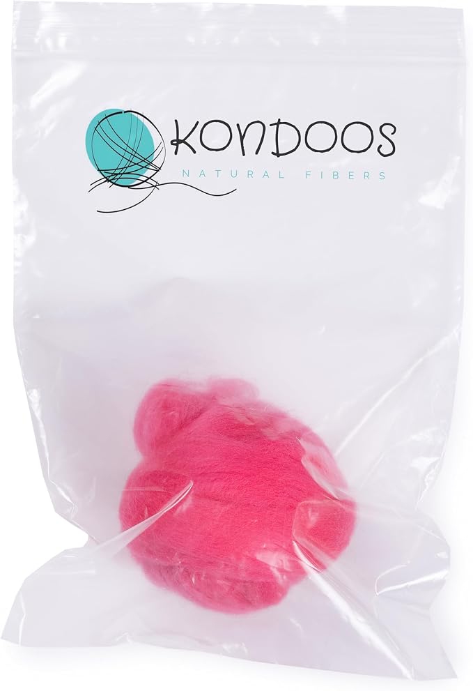 Kondoos Natural Wool roving, 2 OZ. Best Wool - Image 2