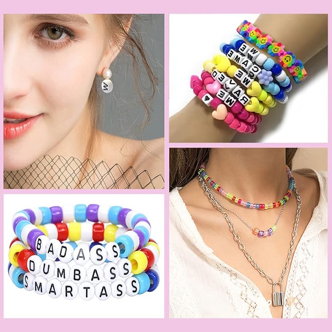 LIS HEGENSA 1300 Pcs DIY Childrens Crafts Beads Friendship Bracelet Kit - Image 2