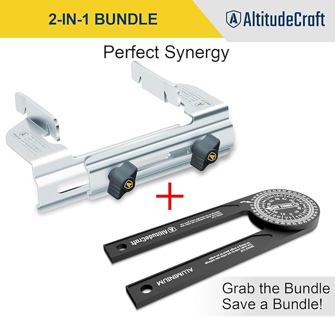 Miter Saw Crown Stops & Protractor Set – Precision Angle Tool Kit for Accurate Crown Molding, Trim, and Carpentry Work