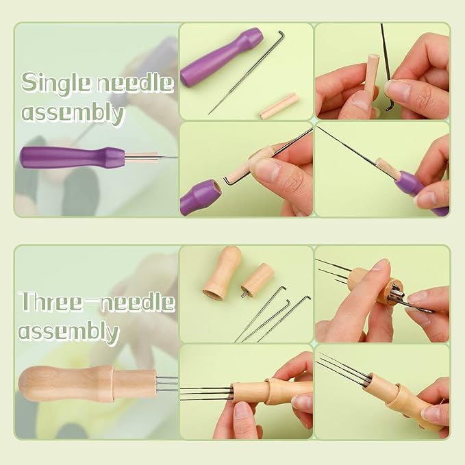 JUPEAN 228 Pcs Needle Felting Kit Wool Felting Tools - Image 3