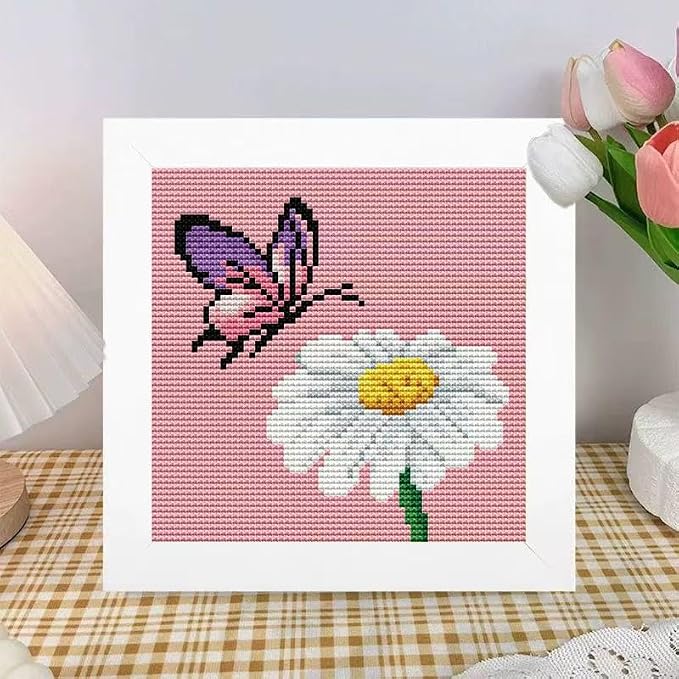 Butterfly Cross Stitch Kits, Daisy Cross Stitch Kits - Image 2
