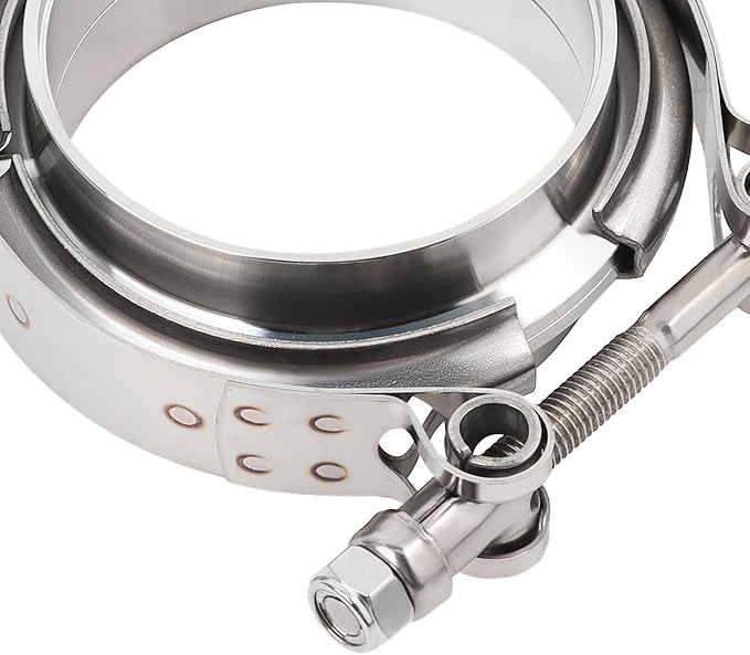LokoCar 2.25 Inch V Band Clamp with Flange Male Female Stainless Steel 2Pcs