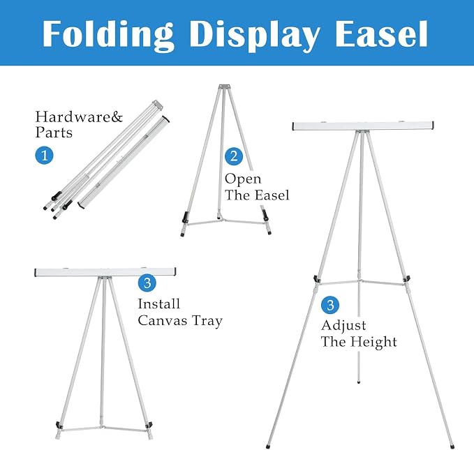 Falling in Art Aluminum Flip Chart Display Easel Stand - Image 3