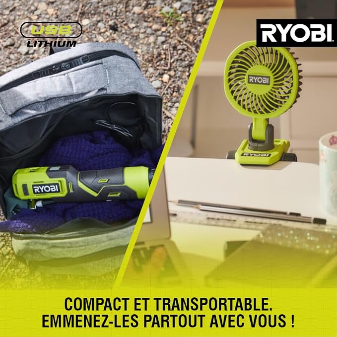 RYOBI - Illuminated Magnifying Glass 4V USB Lithium - 2 intensities: 60/200 - Image 9
