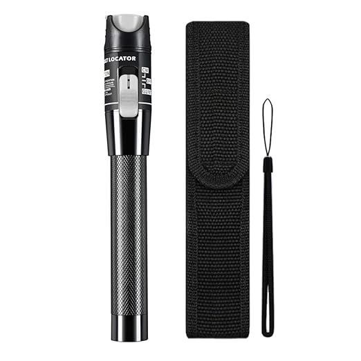 VFL Visual Fault Locator, 80KM Range Fiber Optic Cable Tester Meter with 2.5 mm Universal Connector FC Male to LC Female Adapter for CATV Telecommunications
