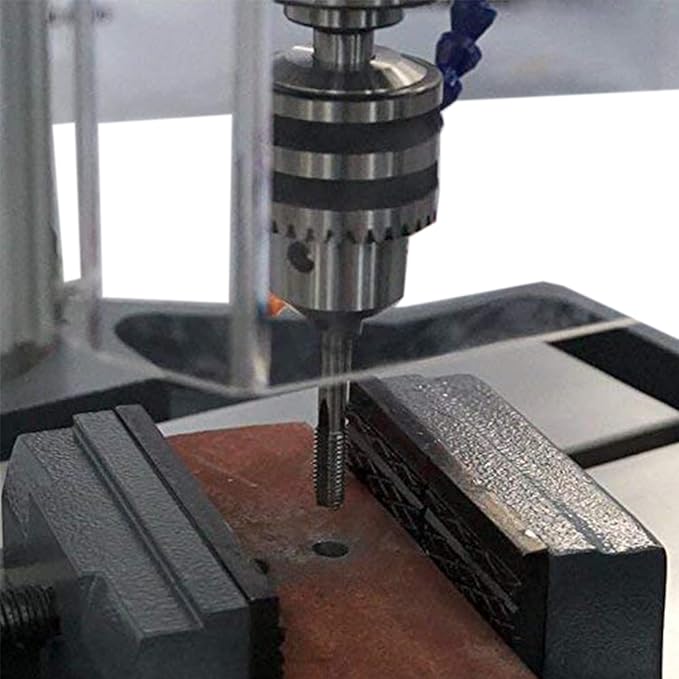 KAKA INDUSTRIAL Floor Drill Press, 0.9kW 220V 3-Phase Gear Head, 8-Speed (130-3200 RPM), Cast Iron Benchtop, 25mm GD-25 Steel Drilling and Milling, MT3 Taper, DRO Depth Control