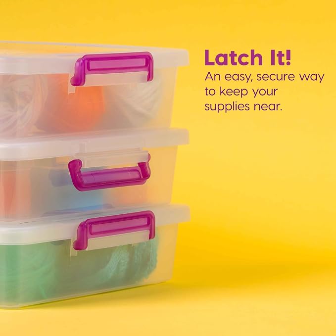 IRIS USA 6 Qt. Plastic Craft Storage Container Bins - Image 3