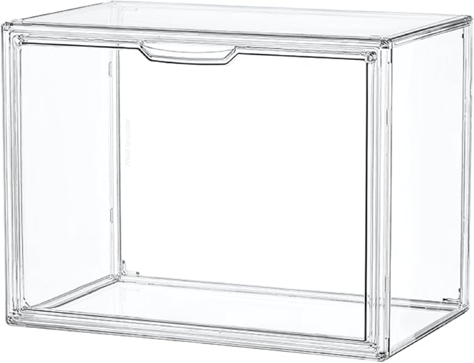 Clear Acrylic Display Case, Stackable Plastic Storage Bins by LXLXXL