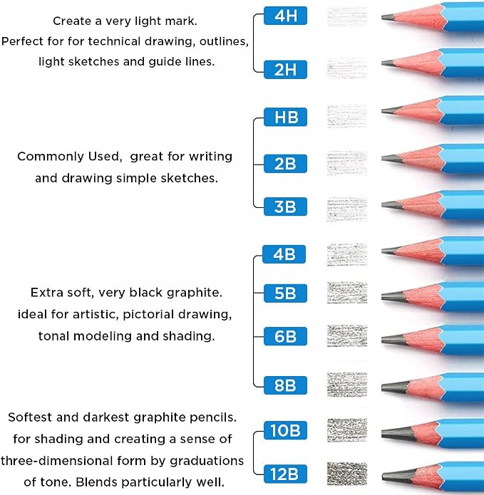 Sketch Pencils for Drawing 2B, Sketching & Doodling | Graphite Pencil for - Image 6