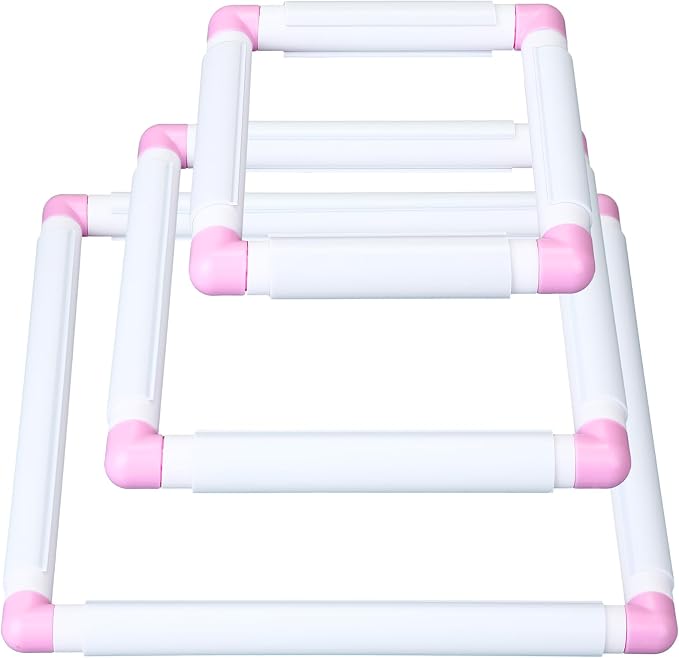 Janinka Embroidery Hoop 3 Pcs Cross Stitch Hoops and Frames White Rectangular by Janinka