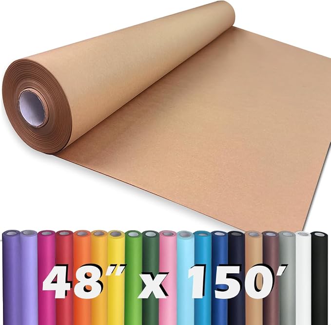 PerkHomy Brown Kraft Paper Roll 48" x 1 by PerkHomy