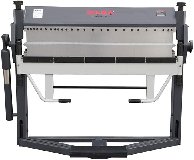 KAKA INDUSTRIAL Pan and Box Brake, 40-inch Sheet Metal Brake Machine with Fingers, 14-Gauge Mild Steel Capacity Box and Pan Brake with Foot Clamp, 0-150° Folding Angle PBB-4014/3SH