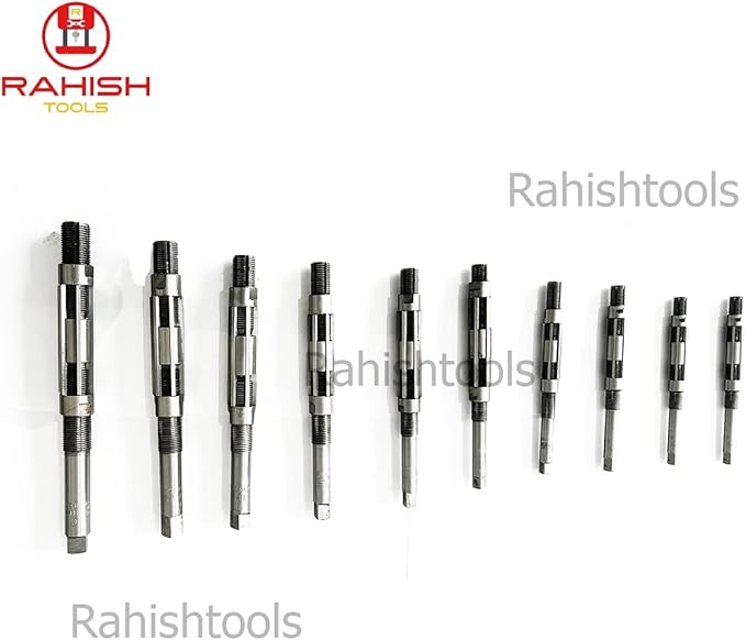Adjustable Hand Reamer Tool H1 to H10 Sizes - 3/8" to 15/16” Reaming Tool for Precise Hole Finishing with Carbon Steel Blades - Hand Tools Reamers for Metal & Wood - 9.52mm - 23.81mm
