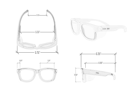 Y50 Clear Frame Safety Glasses - Image 7